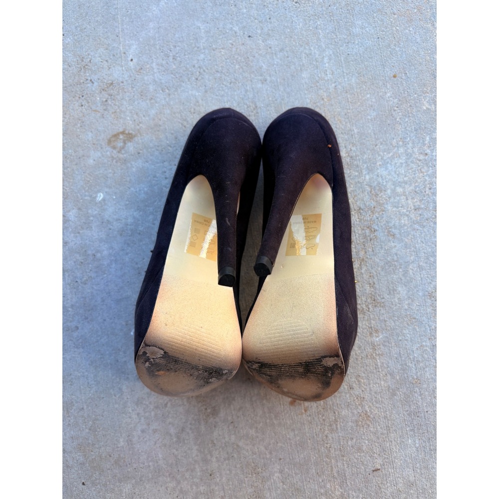 Y2K Shoedazzle Black Studded Peep Toe Platform Stiletto Pumps Heels Womens 7 - Picture 5 of 5